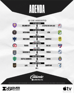 La Leagues Cup presenta siete cruciales duelos entre la Liga MX y la MLS. Inter Miami recibe a León y Orlando City choca contra Atlético de San Luis, mientras que Monterrey visita a Nashville por señal abierta.