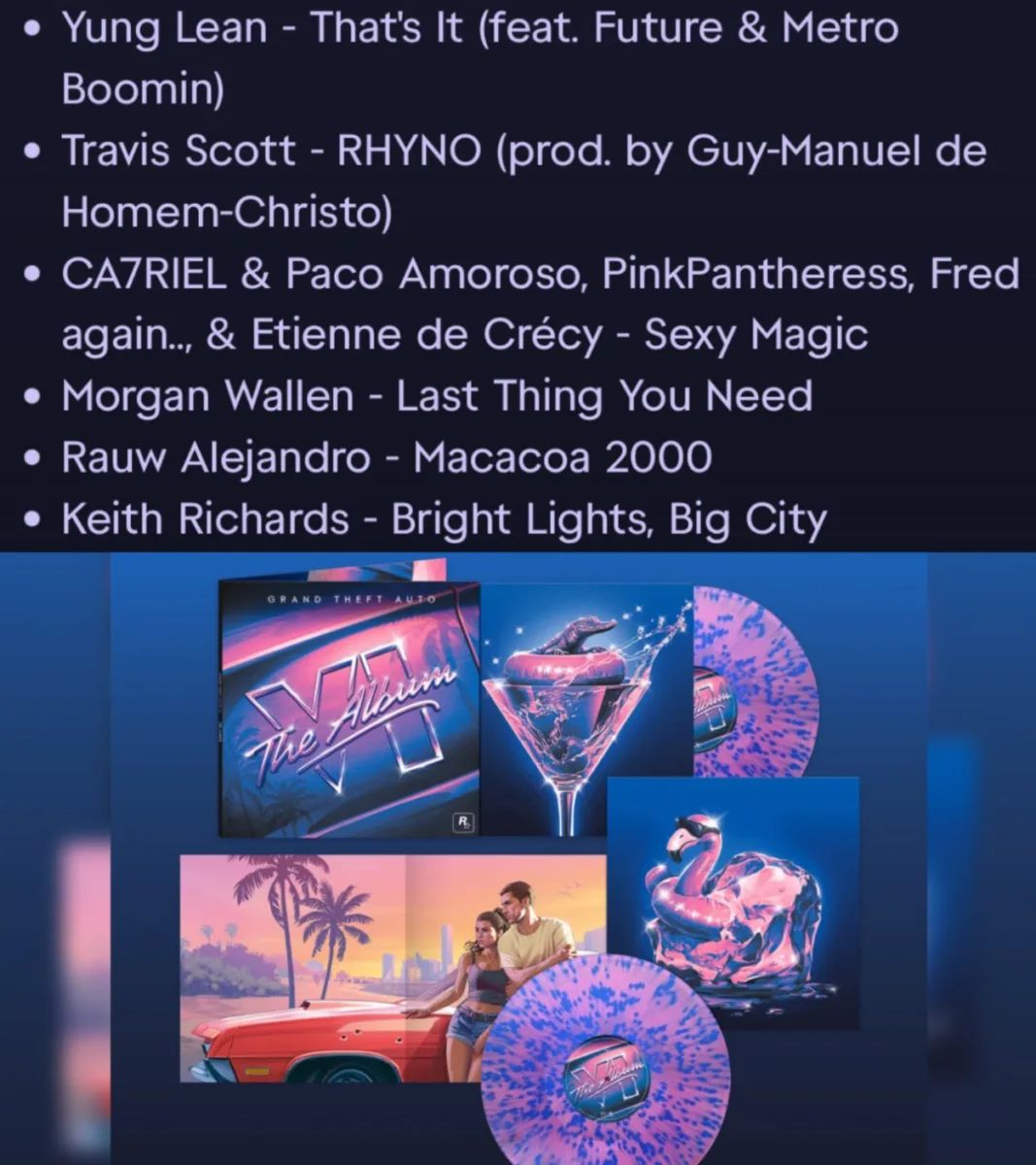 6 canciones originales del GTA 6 ya disponibles en streaming