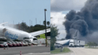 vión de Amazon Prime Air se sale de la pista y se incendia en el Aeropuerto de Miami