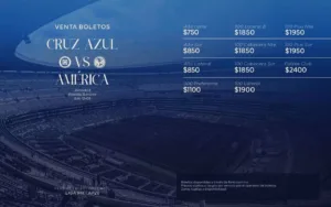 Cruz Azul anunció los precios oficiales de los boletos para el Clásico Joven ante el América del Apertura 2026.