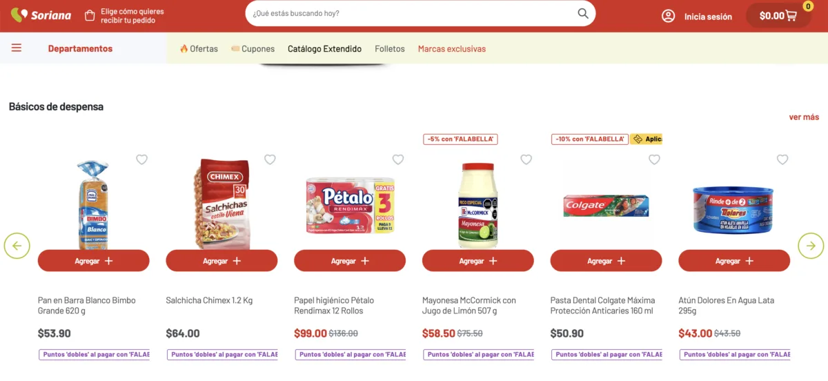 Papel higiénico Pétalo Rendimax de 12 rollos a $99 pesos y mayonesa McCormick a $58.50 pesos en los Básicos de despensa del Martes y Miércoles del Campo de Soriana del 1 de septiembre