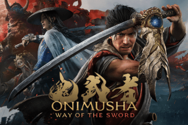 Miyamoto Musashi con el Guantelete Oni en Onimusha: Way of the Sword, con el rostro modelado en Toshiro Mifune