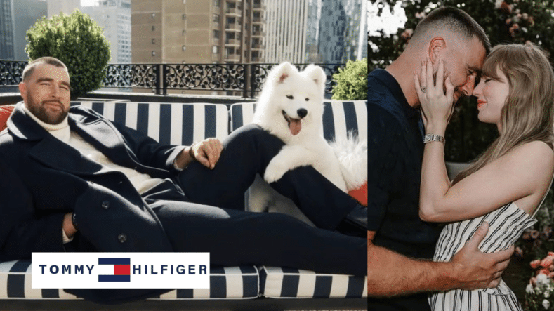 El video viral de Travis Kelce con Tommy Hilfiger reveló a Wendy, su perrita con Taylor Swift