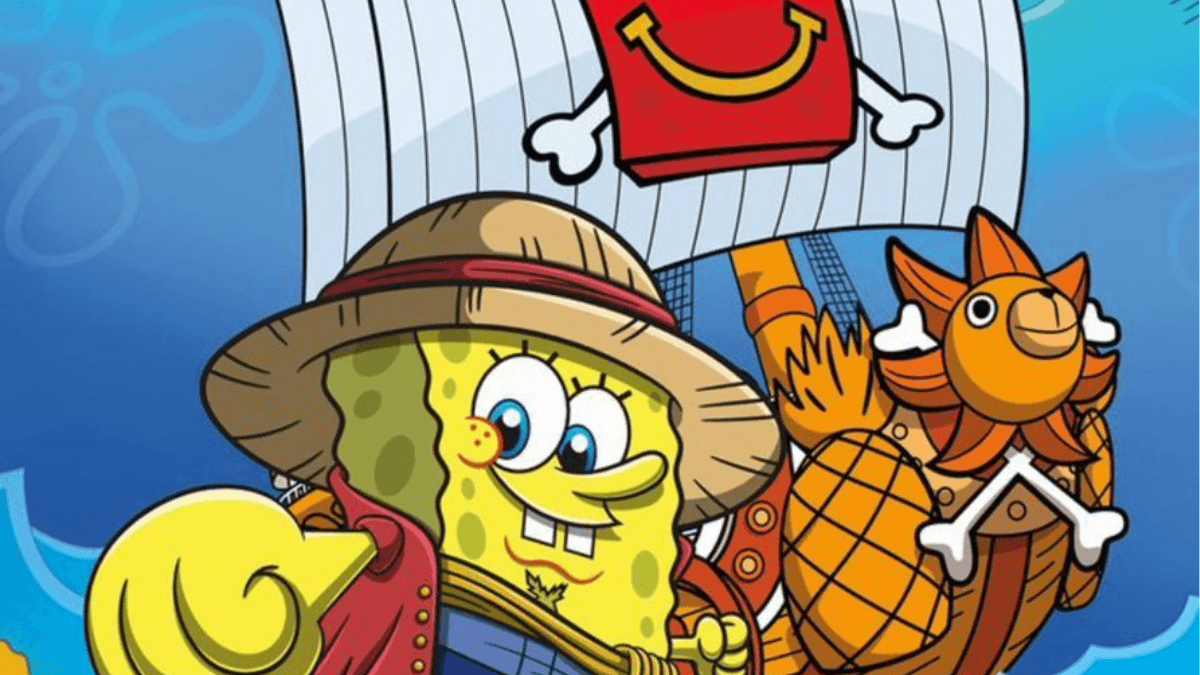Colaboración McDonalds y One Piece con bob Esponja