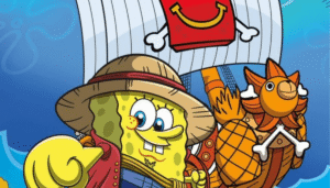 Colaboración McDonalds y One Piece con bob Esponja
