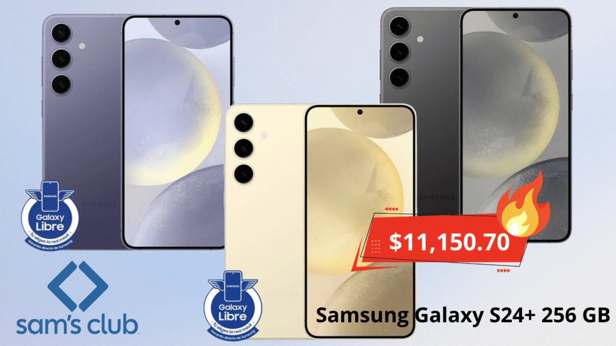 Galaxy S24+ de 256 GB baja a $11,150 pesos en Sam's Club con envío en 24 horas.