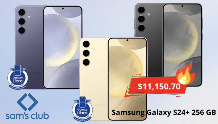 Galaxy S24+ de 256 GB baja a $11,150 pesos en Sam's Club con envío en 24 horas.