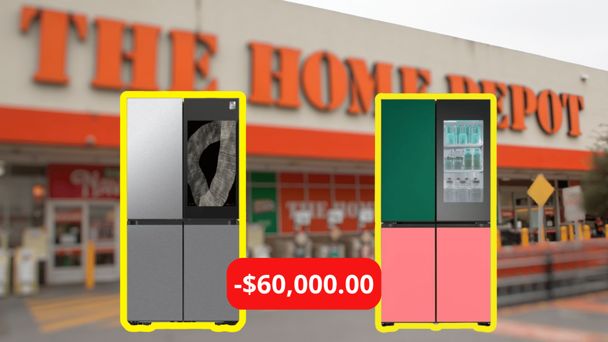 Home Depot rebaja hasta $60,000 pesos en refrigeradores Samsung y LG de lujo.