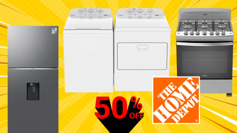 Hasta $9,050 pesos de descuento en línea blanca: la promoción vigente de Home Depot.