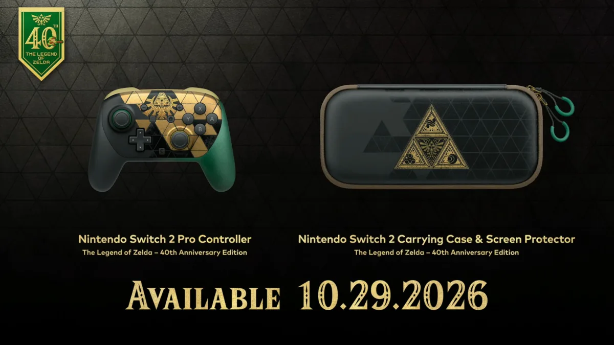 Nintendo anuncia el pro controller y un estuche para la switch 2 edición especial del 40 aniversario de The legend of Zelda