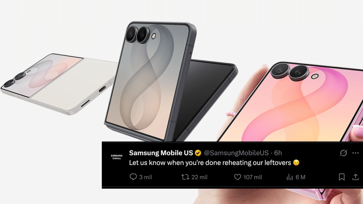 Samsung se burla del iPhone Duo y recuerda que lanzó su plegable siete años antes.