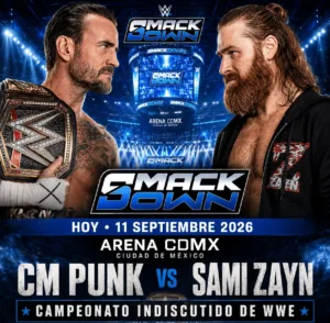 WWE SmackDown regresa a la Arena CDMX este viernes 11 de septiembre de 2026 tras 15 años de ausencia en televisión mexicana.