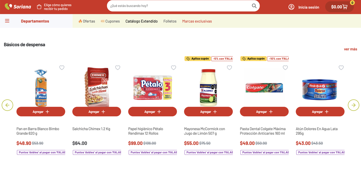 Pan Bimbo, papel Pétalo y atún Dolores en oferta del Martes y Miércoles del Campo de Soriana del 22 y 23 de septiembre