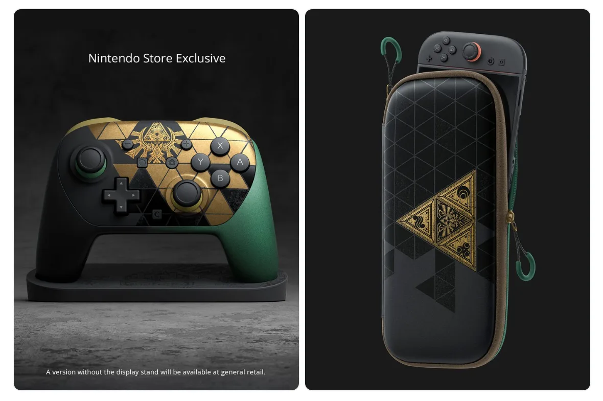 Pro Controller y estuche de Nintendo Switch 2 edición 40 aniversario de The Legend of Zelda