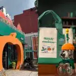 Sucursal temática de Starbucks y Snoopy en CDMX