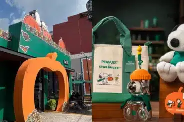Sucursal temática de Starbucks y Snoopy en CDMX