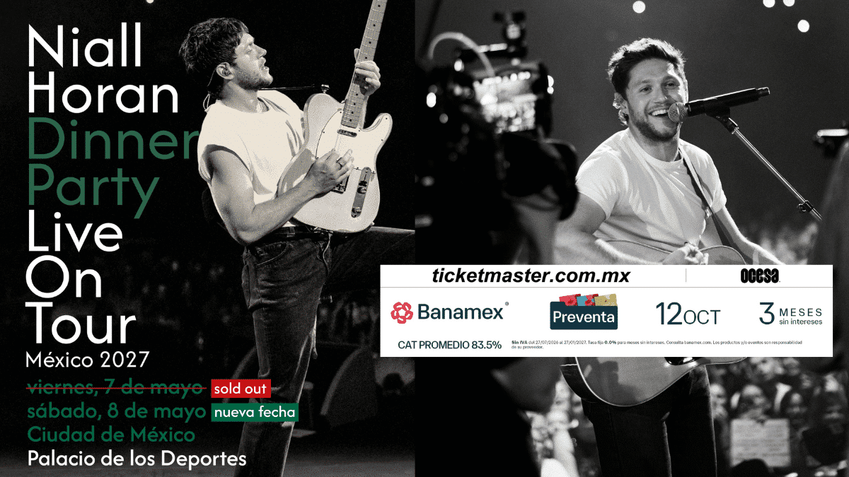 Cuándo salen los boletos para la segunda fecha de Niall Horan en CDMX: venta a fans el 10 de octubre y preventa Banamex el 12.