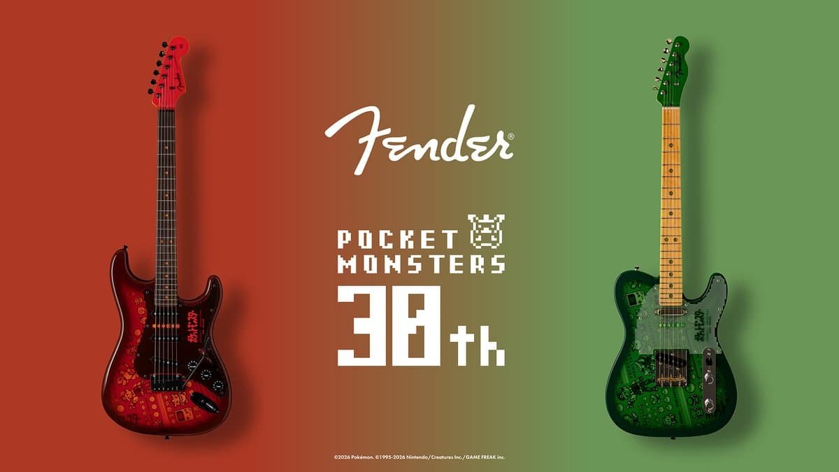 Pokémon celebra 30 años a todo volumen con guitarras Fender de Rojo y Verde y sonido de Game Boy