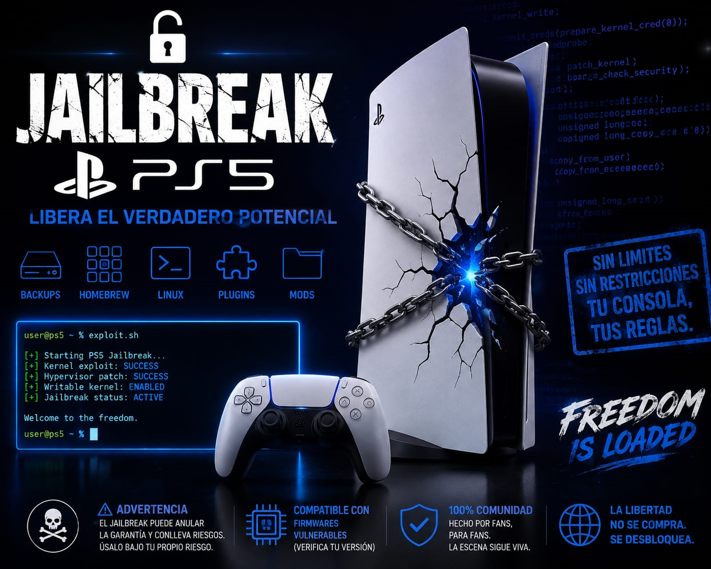 PS5 jailbreak works on many consoles but not the latest firmware