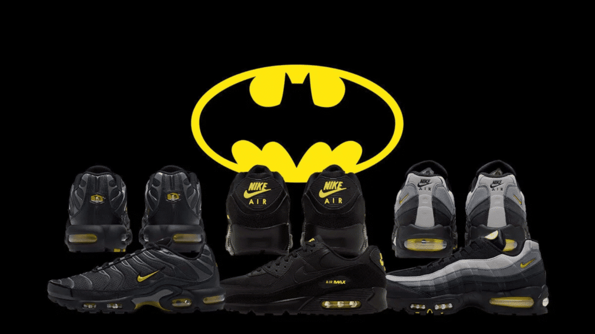 Nike Air Max Batman: el pack de Air Max 95, Air Max Plus y Air Max 90 en negro y amarillo llega en temporada navideña